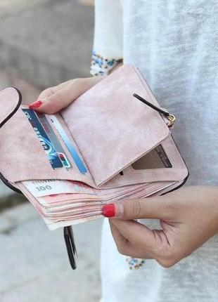 Женский кошелек клатч baellerry forever n2346, женский малый кошелек, небольшой кошелек. цвет: розовый5 фото