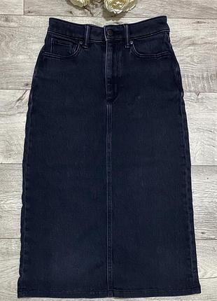 Спідниця джинсова міді uniqlo, р.s