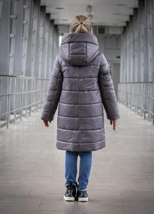 Зимняя подростковая куртка пальто на девочку 10-15 лет | модная курточка парка для подростков девушек - зима7 фото