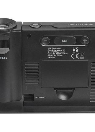 Проекционные часы с будильником и термометром tfa (60501801)