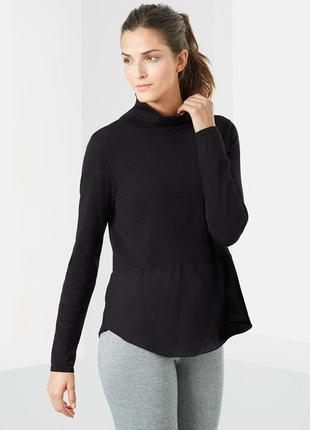 Стильная женская водолазка из комбинированных тканей