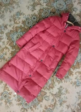 Пуховик двосторонній зимове довге пальто