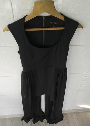 Платье черное, вечернее, коктейльное со шлейфом4 фото