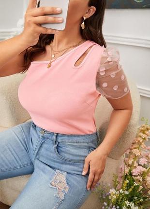 1+1=3🎁 блуза на одно плечо shein 4xl батал