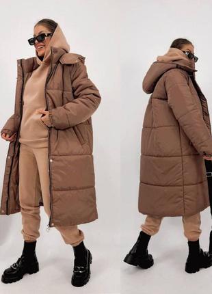 Жіноча зимова куртка пальто,зимний пуховик,довга куртка на зиму,тепла куртка,балонова куртка