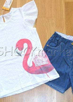 Футболка и шорты для девочки р.104
