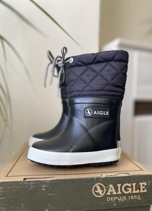 Чобітки гумові дитячі утеплені aigle р.20