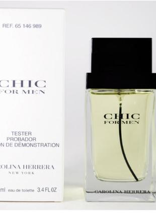 Оригинальный carolina herrera chic for men 100 ml tester ( каролина ээрра чик фо мен ) туалетная вода