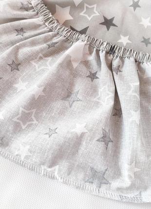 Кругле простирадло простинь в ліжечко для немовлят новонароджених бавоняна4 фото