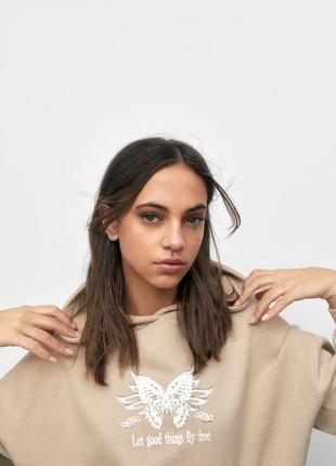 Оверсайз худі, толстовка, світшот pull bear ( zara), колекція 2023, розмір m4 фото