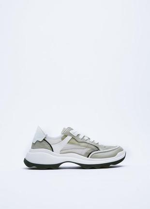 Кожа новые кроссовки zara 36