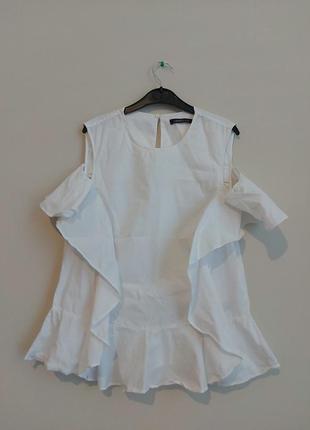 Блуза пишна біла1 фото