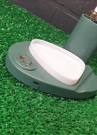 Настольная лампа светильник yc1101 зеленая, аккумуляторная  лампа на стол5 фото