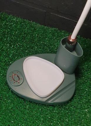 Настольная лампа светильник yc1101 зеленая, аккумуляторная  лампа на стол3 фото