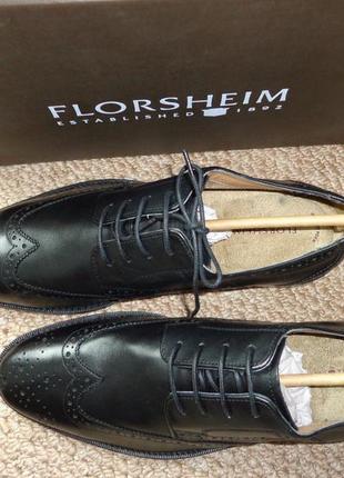 Мужские кожаные туфли оксфорды florsheim finley wing5 фото