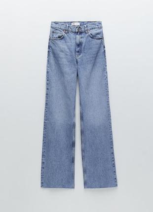 Синие удлиненные джинсы от zаra6 фото