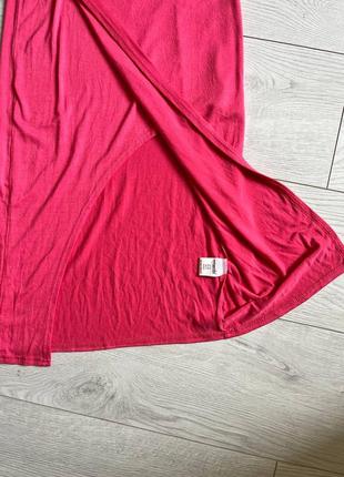 Рожева сукня з запахом і розрізом missguided3 фото
