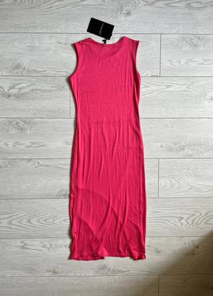Рожева сукня з запахом і розрізом missguided5 фото