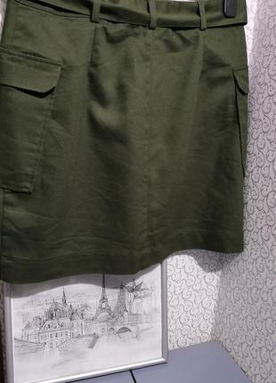 Коротка спідниця з накладними карманами.3 фото