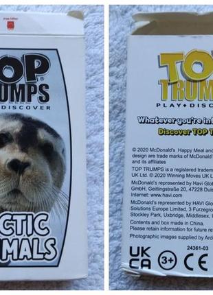 Настільна, карточна гра top trumps - про тварин на англійській мові.5 фото