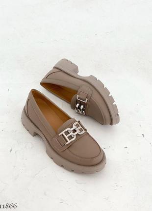 Лоферы кожаные