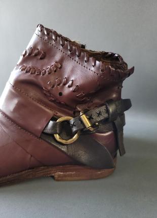 A. s. 98 ankle boots burgundy кожаные ботинки3 фото