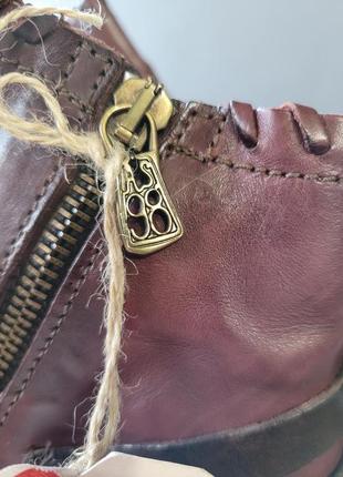 A. s. 98 ankle boots burgundy кожаные ботинки8 фото