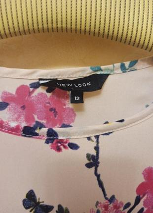 Красивая удлинённая блузка туника цветы и птички3 фото