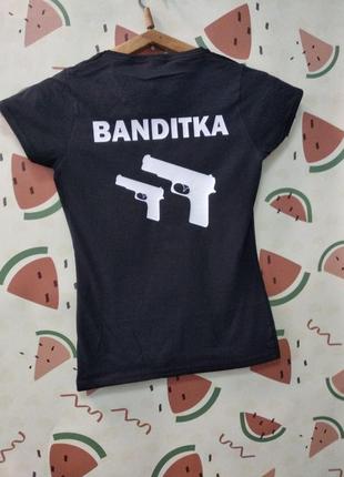 Женская футболка push it с надписью "banditka"