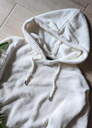 Теплый мягкий плюшевый свитер свитшот худи с капюшоном l xl3 фото