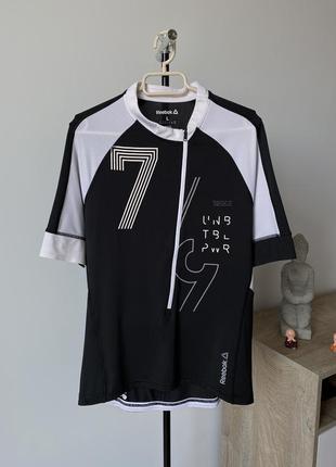Мужская спортивная футболка для велоспорта reebok cycle tee велосипедная футболка велоджерси  l