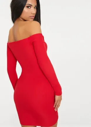 Красное коктейльное платье футляр prettylittlethin