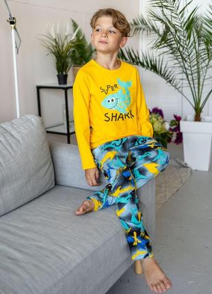 Легкая пижама хлопковая с акулами, бэтмен, летняя коттоновая пижамка shark, batman5 фото