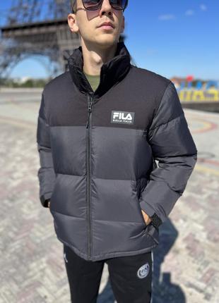 Чоловічий пуховик fila чорного кольору