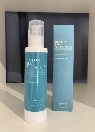 Тонер-эксфолиант с лактобионовой кислотой benton pha peeling toner 150 мл1 фото