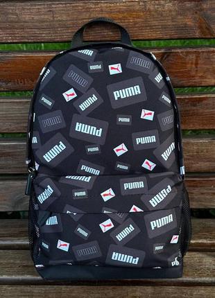 Черный рюкзак puma с принтом