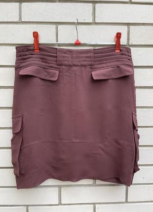 Шелковая винтажная мини юбка с карманами bally5 фото