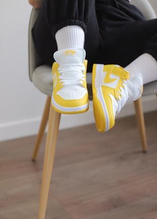 Кросівки nike sb dunk low yellow/white8 фото