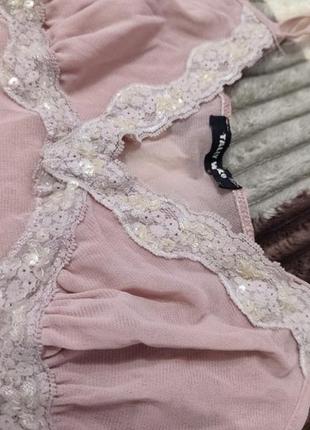 Ночнушка женская прозрачная розовая7 фото
