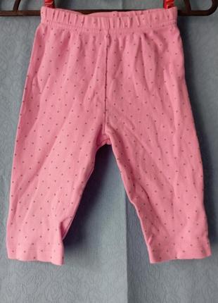Штани тонкі трикотажні у горошок mothercare 3-6m/68