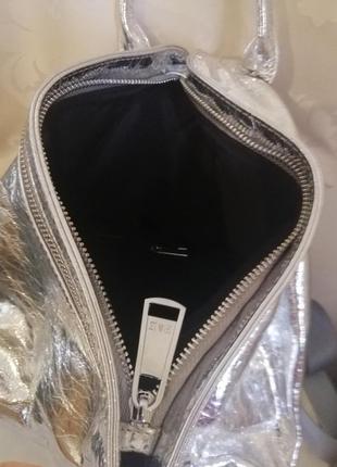 Рюкзак жіночий сріблястий6 фото