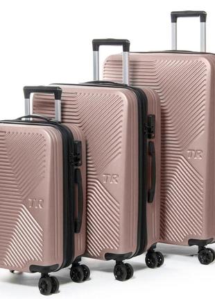 Комплект чемоданов abs-пластик 3 штуки 804 rose-gold