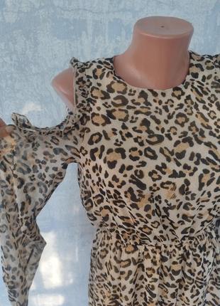 Шифонова сукня анімалістичного прінту5 фото