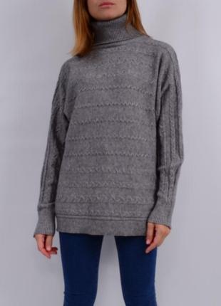 Теплый свитер с кашемиром, серый5 фото