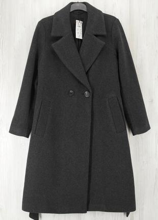 Стильное базовое серое пальто "reserved". размер uk14/ eur42.7 фото