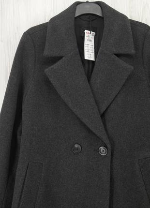 Стильное базовое серое пальто "reserved". размер uk14/ eur42.8 фото