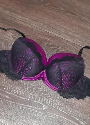 Роскошный брендовый кружчатый бюстгалтер р 34 dd 75 e от ann summers,косточки, поролон, вложи пуш-ап