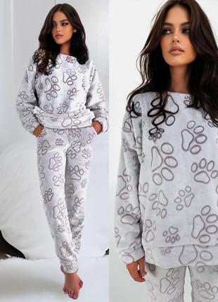 Женская плюшевая пижама
домашняя одежда
•мод# 338

ткань качественная, мягкая, плюшевая махра7 фото