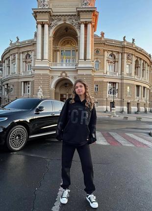 Спортивний костюм жіночий теплий тринитка пеньє на флісі прогулянковий вільний зима