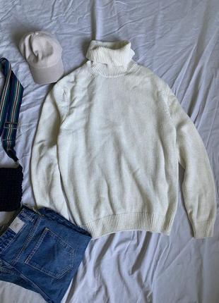 Шерстяной удлиненный оверсайз объемный свитер3 фото